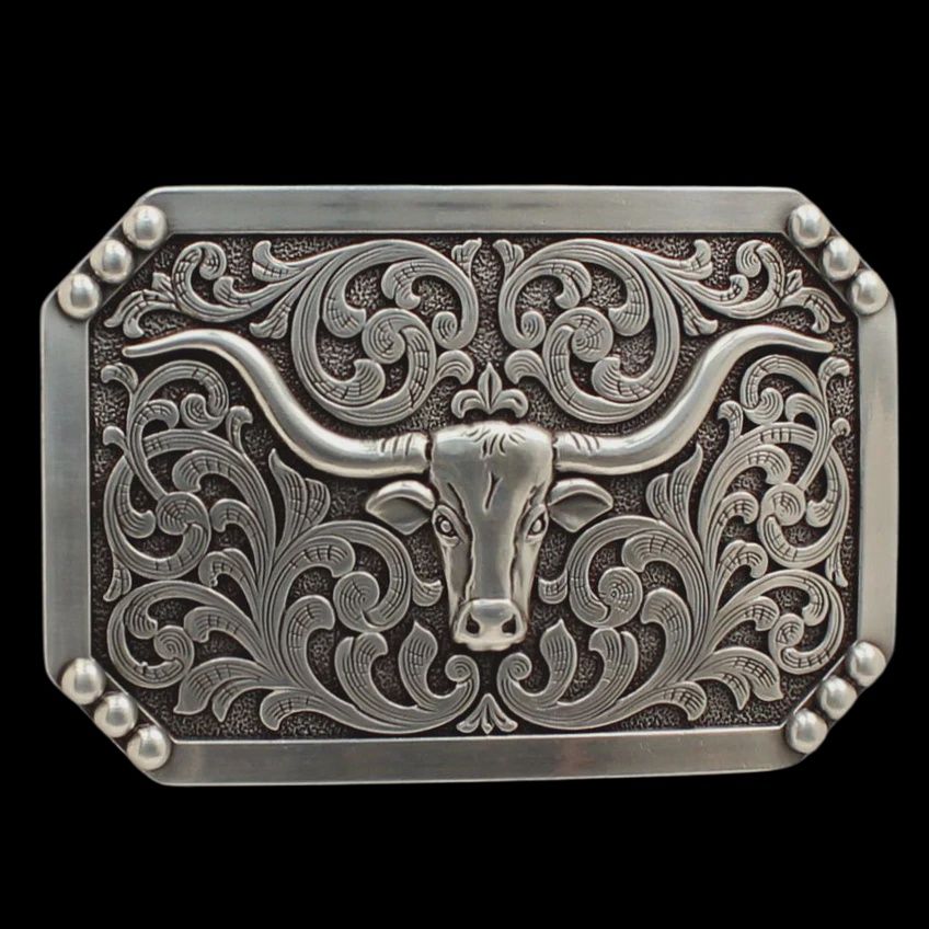 Nocona Smooth Edge Longhorn Buckle