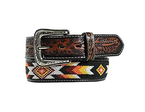 Nocona Men&#39;s Embossed Beaded Belt