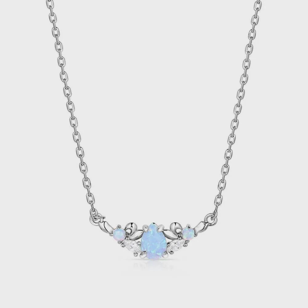 Refined Grace Opal Crystal Necklace