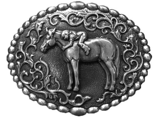 Nocona Youth &quot;First Love&quot; Oval Dot Edge Buckle