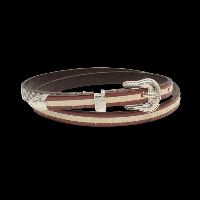 3D Belt Company Distressed American Flag Hatband