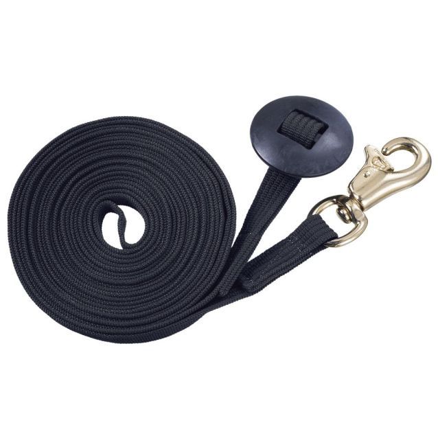 German Cord Cotton Lunge Line, Colour: Black