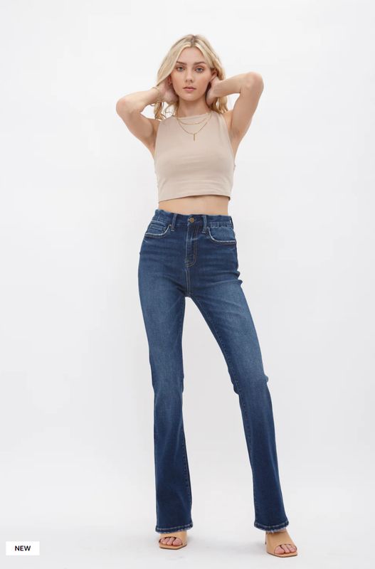 High-Rise Bootcut- Dark Wash