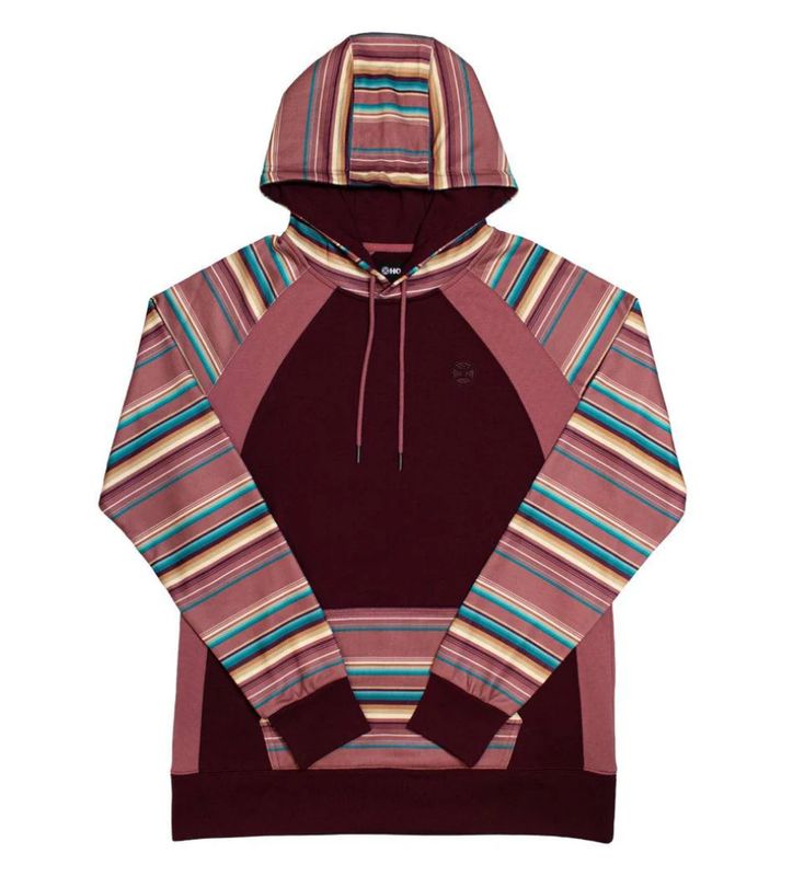 Youth &quot;Savannah&quot; Maroon/ Serape Hoodie