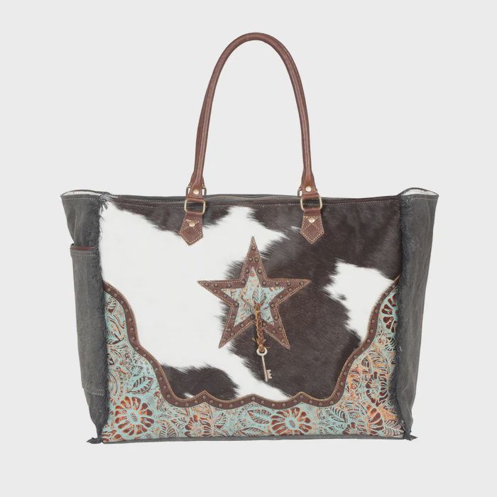 Asterias Canvas &amp; Hair On Hide Bag