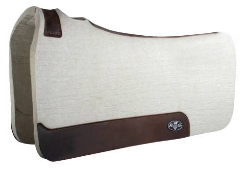 Steam Pressed Comfort-Fit Felt Saddle Pad, Color: Tan, Size: 28&quot;X30&quot;, Material: 3/4&quot; Wool Bottom