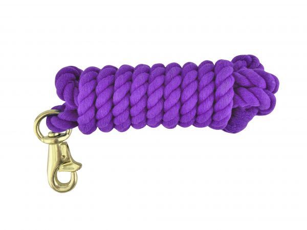 Cotton Lead with Bull Snap, Color: Purple