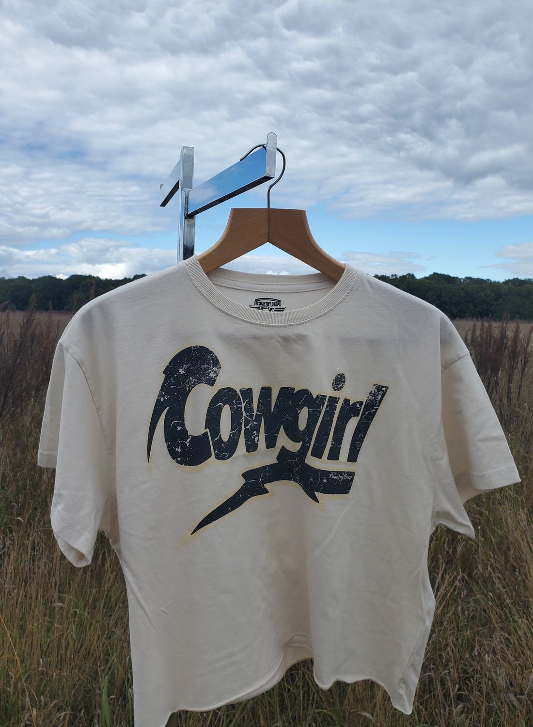 Cowgirl Rocks Vintage Relaxed Crop Tee