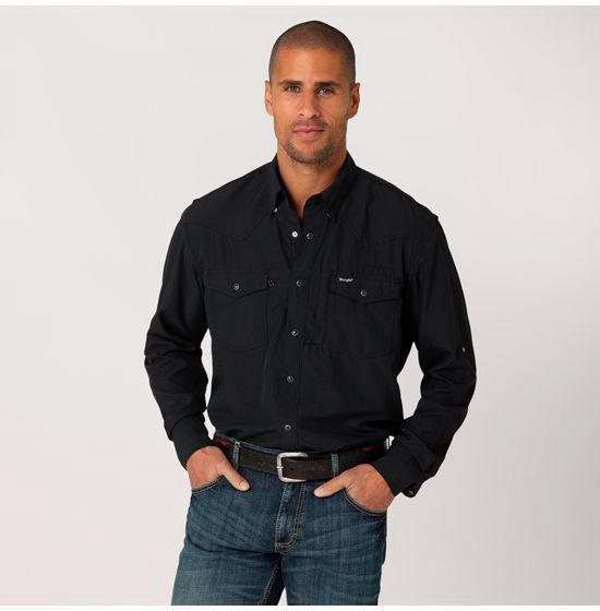Wrangler Performance LS Stretch Shirt Limo
