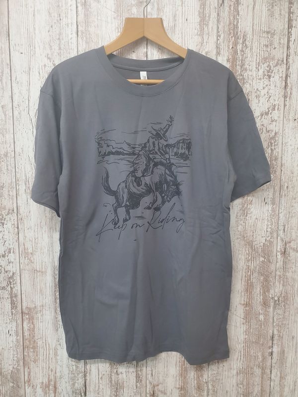 &quot;Keep On Riding&quot; Cowboy Graphic Tee