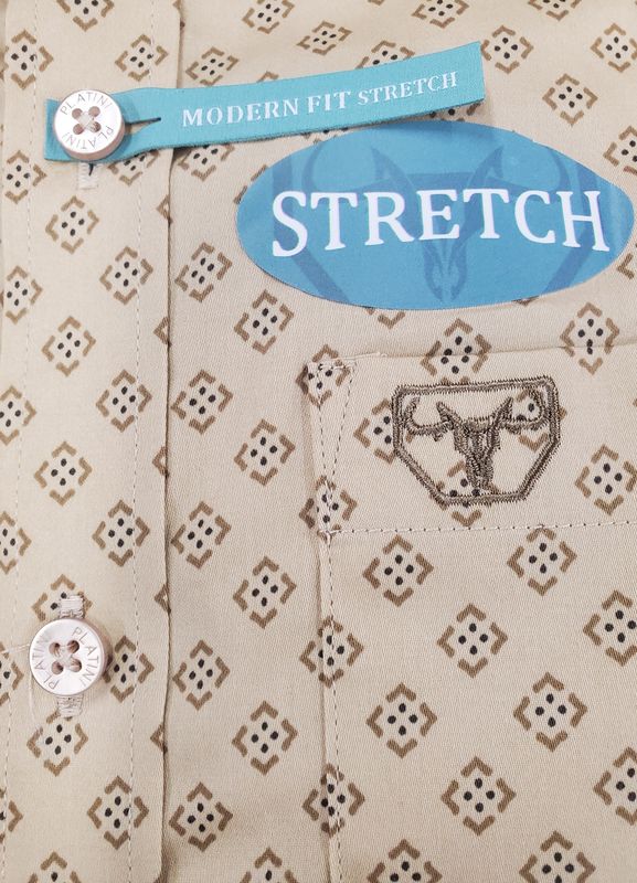Kid's Cotton Monogram Digital Print Dress Shirt
