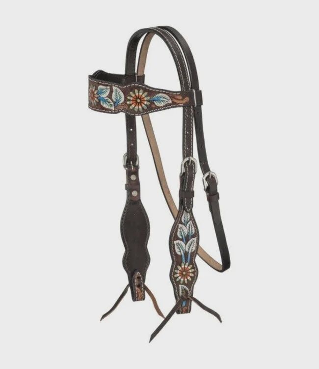 Vintage Pony Floral Browband Headstall