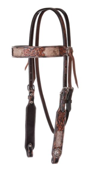 Inlaid Filigree Pony Browband Headstall