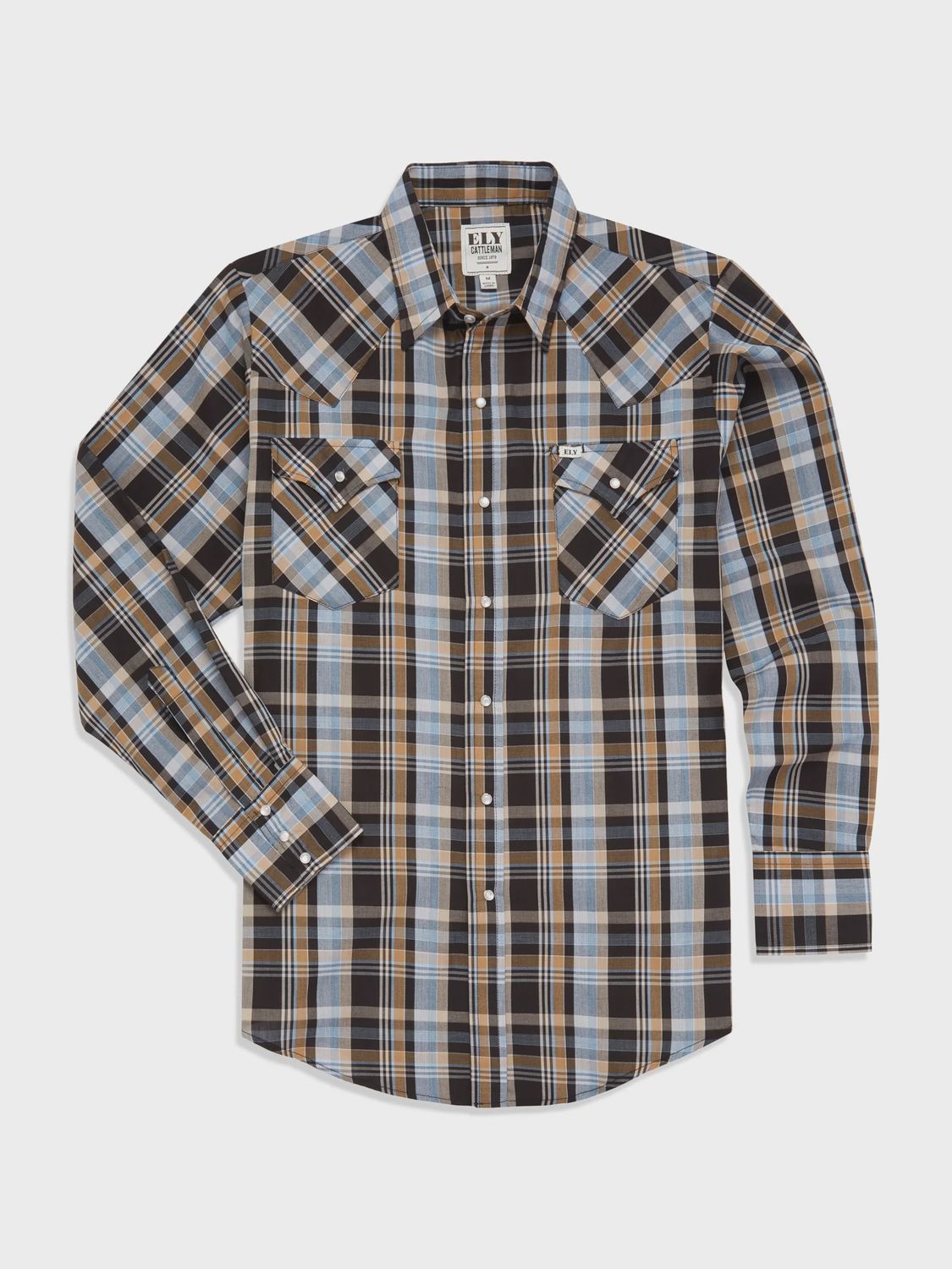Assorted Plaid Long Sleeve Pearl Snap