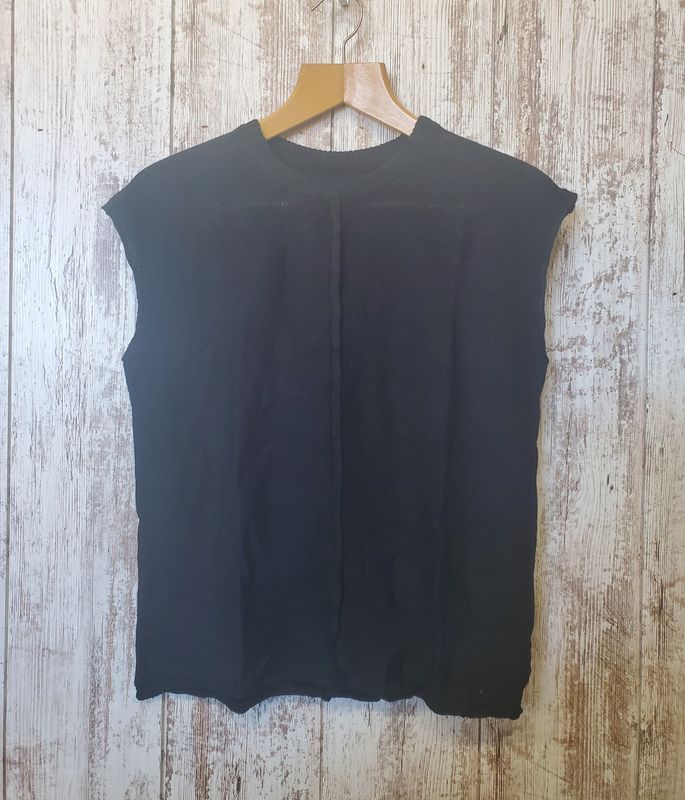 Cap Sleeve Casual Crew Neck Knit Top