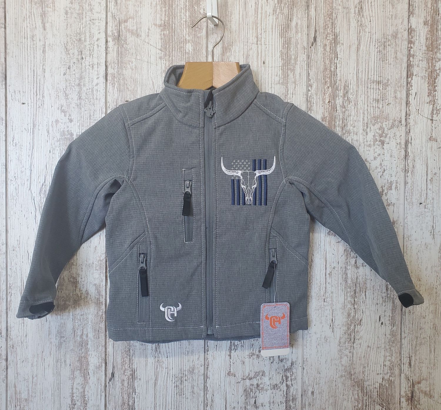 Youth Skull Flag Poly Shell Jacket