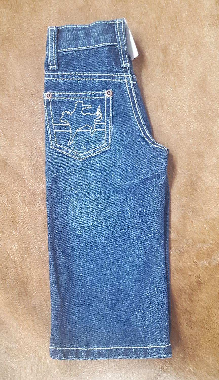 Bronc Stitched Boot Cut Jean Medium Wash