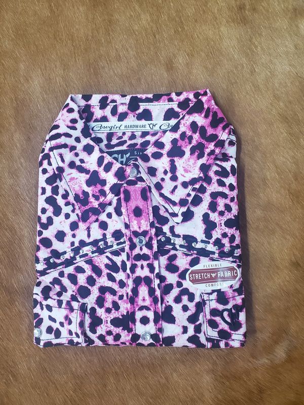 Kid&#39;s Berry Leopard Long Sleeve Western Shirt