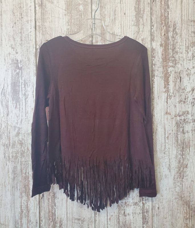 Sassy Rodeo Crew Fringe Long Sleeve Top