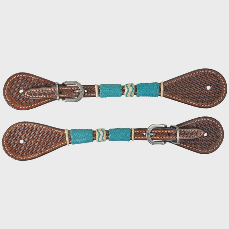 Ladies Turquoise Round Up Spur Straps