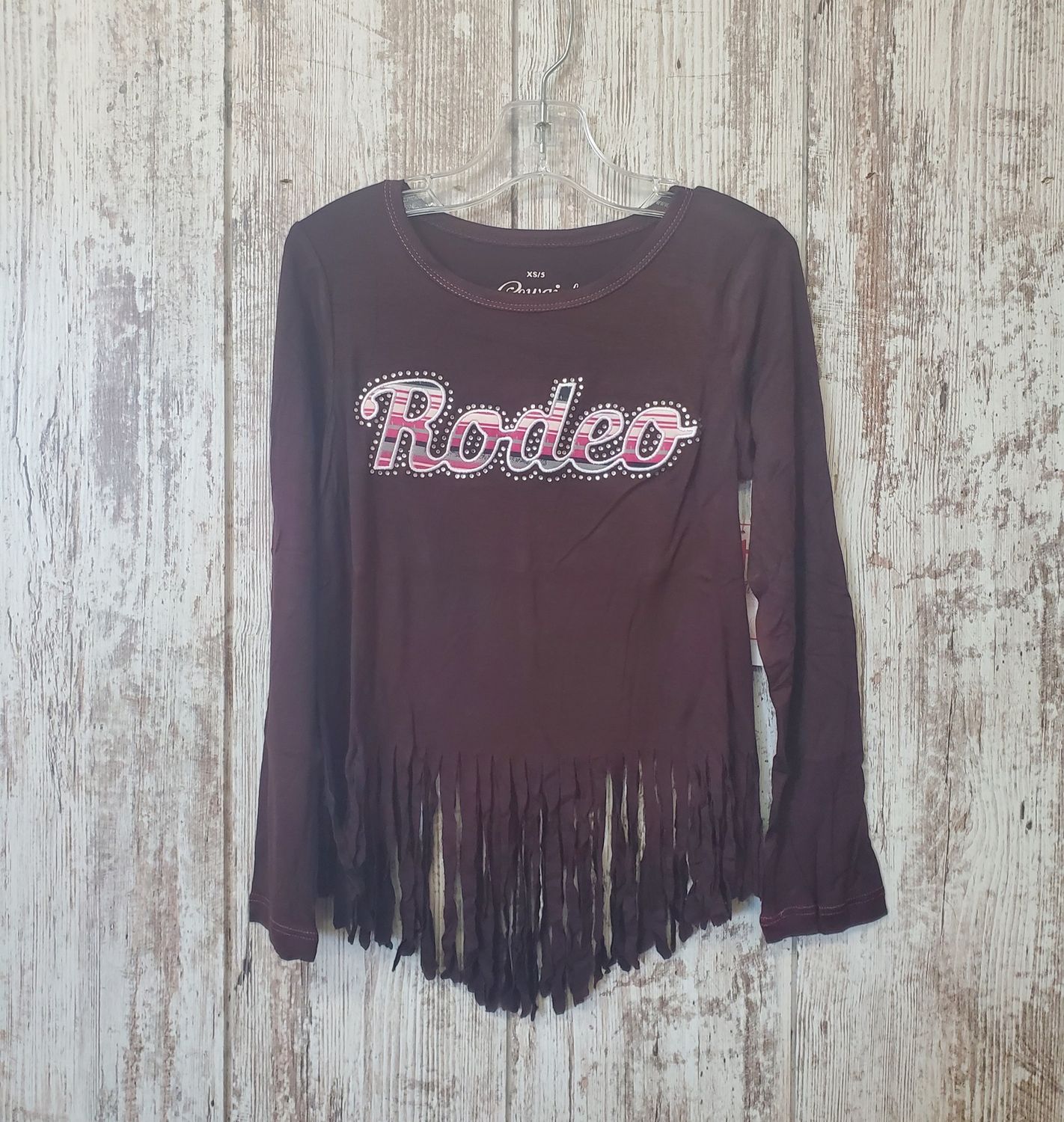 Sassy Rodeo Crew Fringe Long Sleeve Top