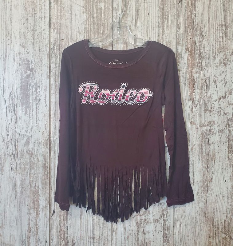 Sassy Rodeo Crew Fringe Long Sleeve Top
