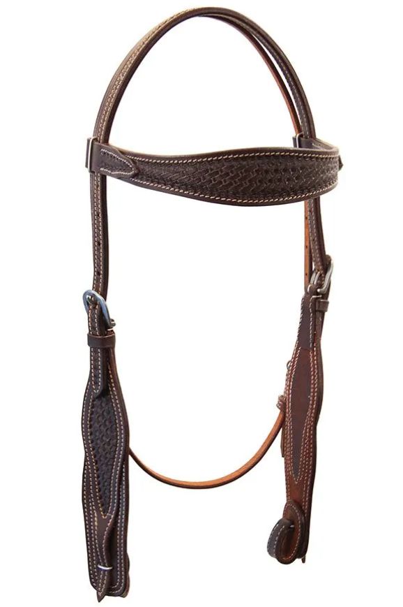 Basket Stamp Browband Headstall