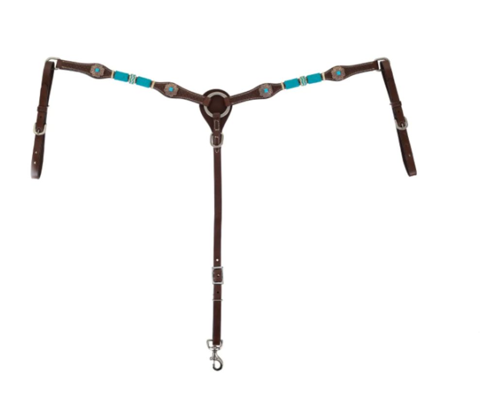 Turquoise Roundup Breast Collar