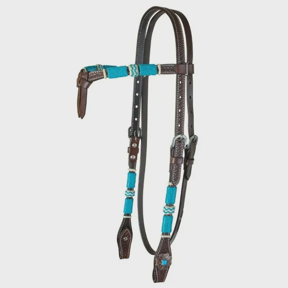 Futurity Turquoise Roundup Browband Headstall