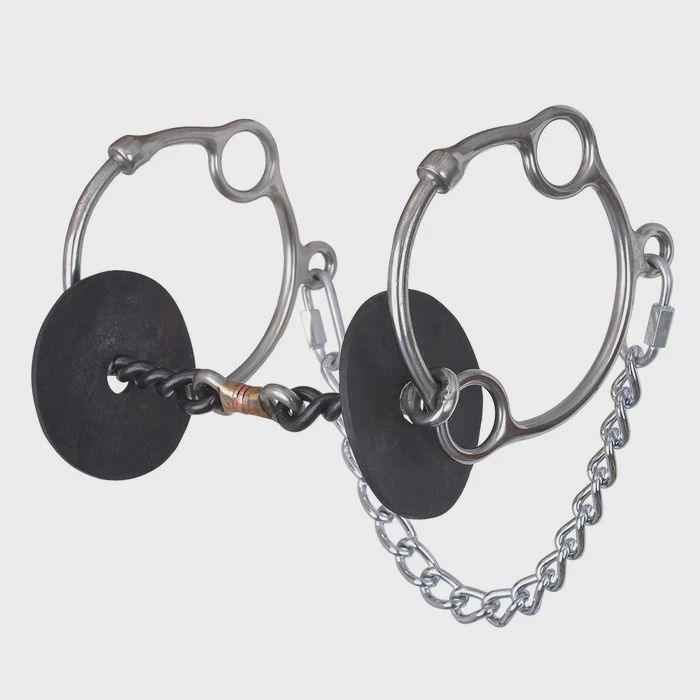 Josey Mitchell Short Stop 3 Piece Twisted Wire Copper Dog Bone Gag Bit