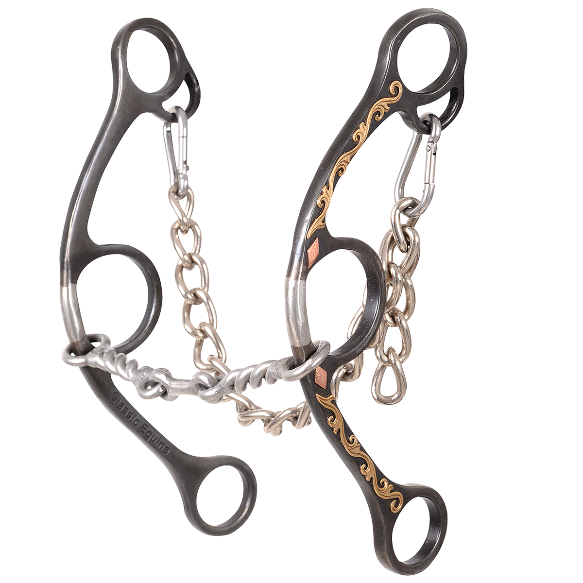 Sherry Cervi Twisted Wire Dogbone Long Shank Gag Barrel Bit