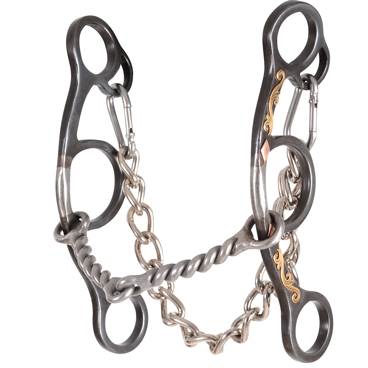 Sherry Cervi Floral Short Shank Twisted Wire Snaffle Bit