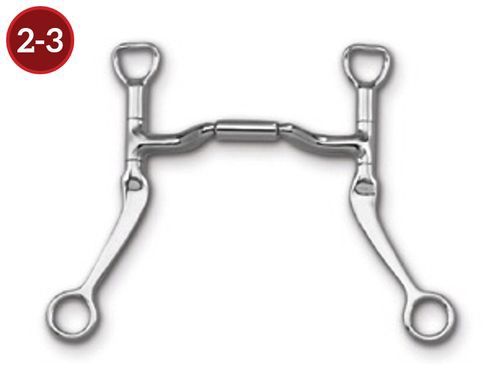 Mullen Low Port Sweet Iron Bit w/Forward Tilt Level 2-3