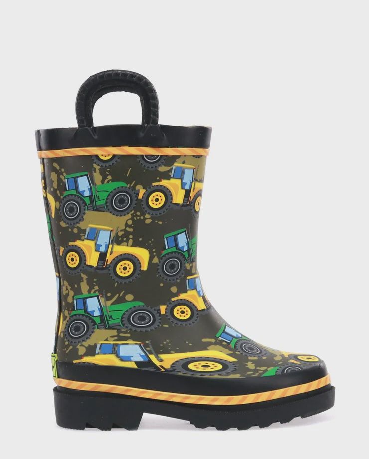 Kids Tractor Tough Rain Boot - Taupe