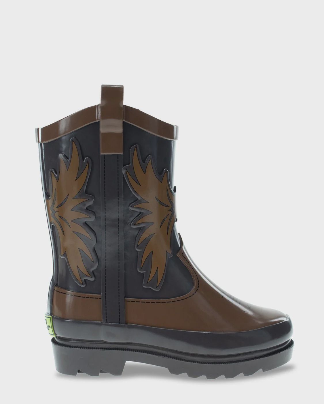 Kids Western Cowboy Rain Boot - Brown