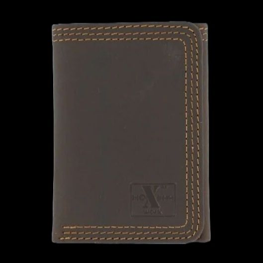 HD Xtreme Work Brown Leather Trifold Wallet