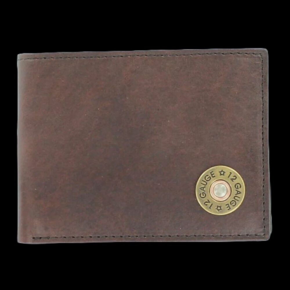 Nocona Brown Bullet Bi-Fold with Flip-case Rodeo Wallet