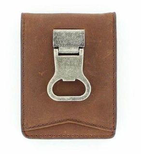 Double Barrel Bifold Bottle Opener Money Clip Wallet