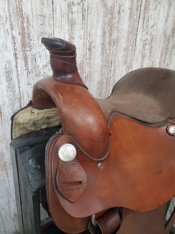 15.5" Used Rocking R Rope Saddle