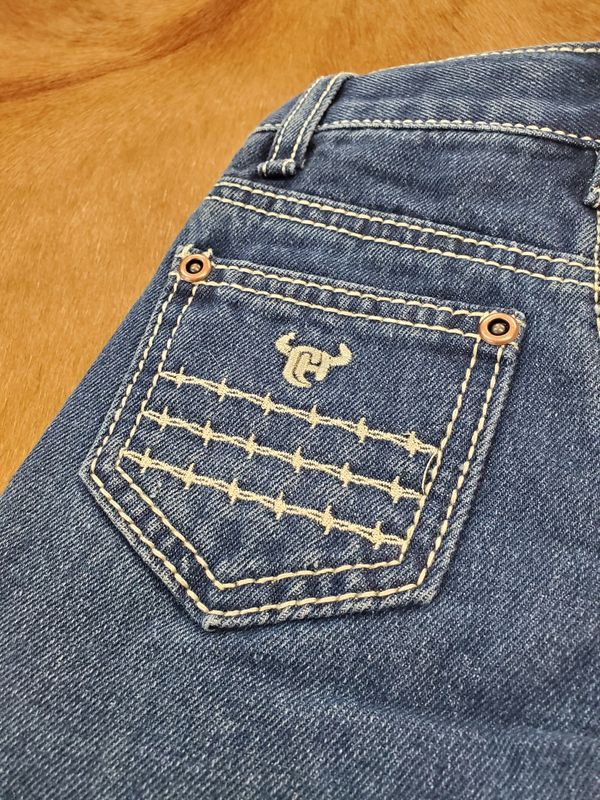 Barb Logo Boot Cut Jeans