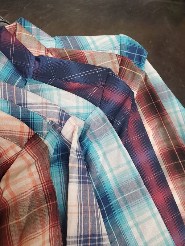 Girl&#39;s Plaid Long Sleeve Snap Western Shirt-Assorted Colors