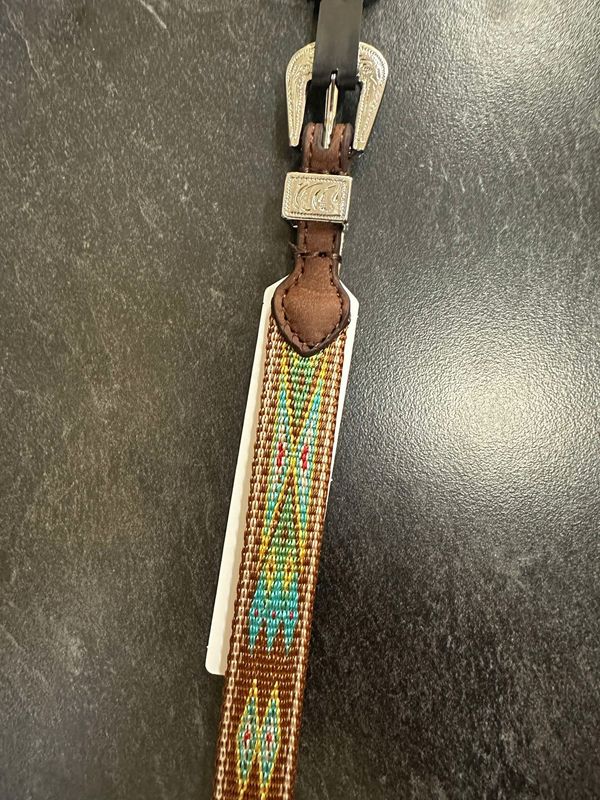 Multi Colored Stitched Hat Band 5/8&quot; Blk