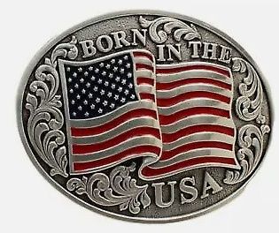 &quot;Born In The USA&quot; Flag Buckle