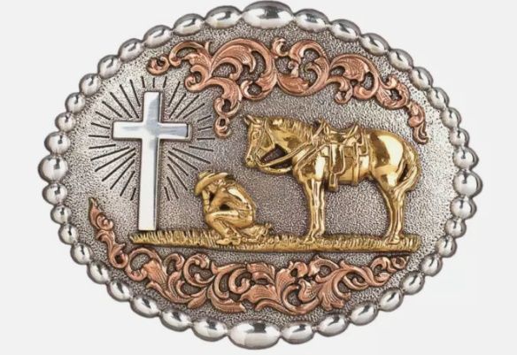 A Cowboy&#39;s Prayer Belt Buckle