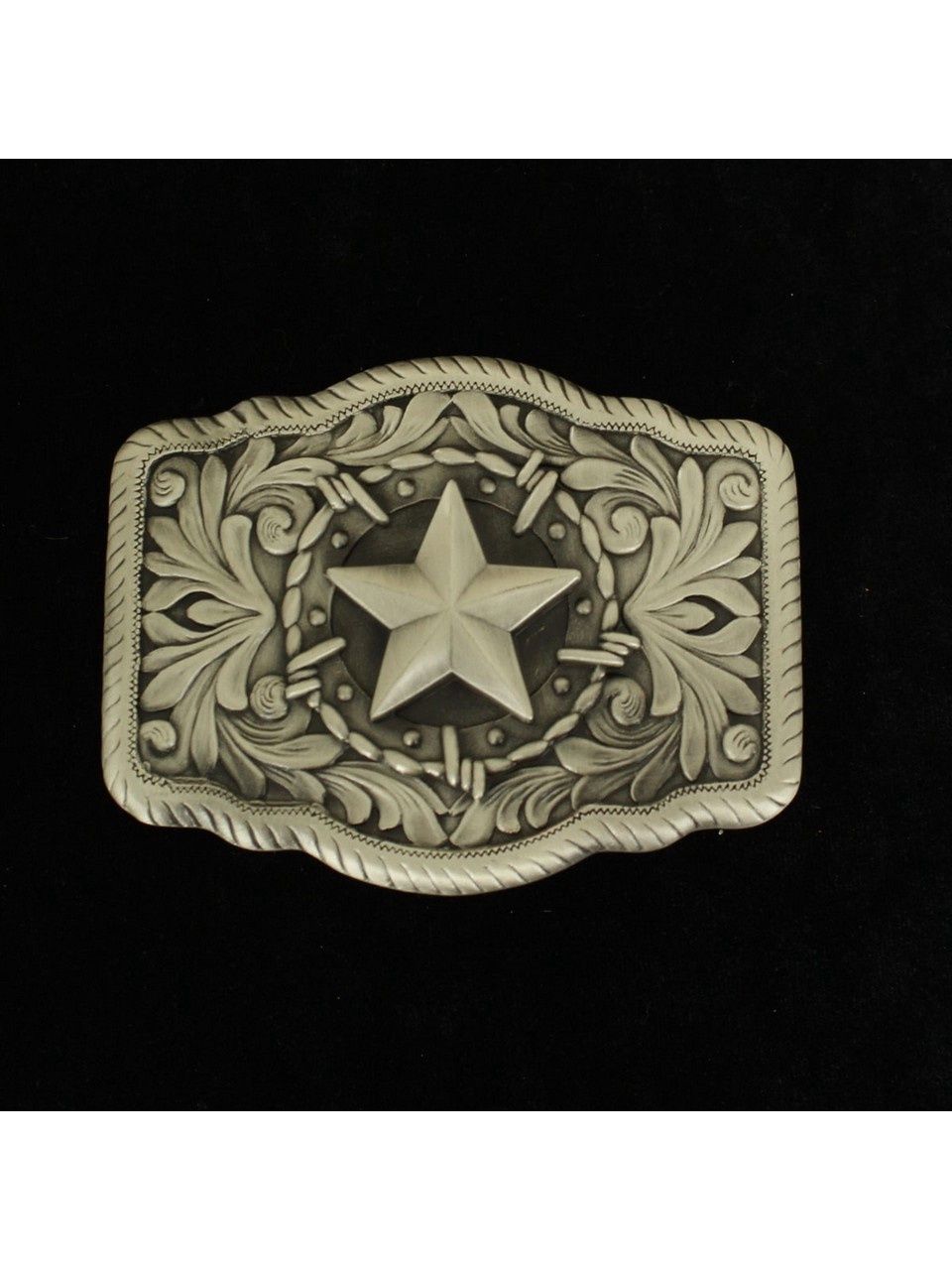 Silver Rectangle Star Buckle