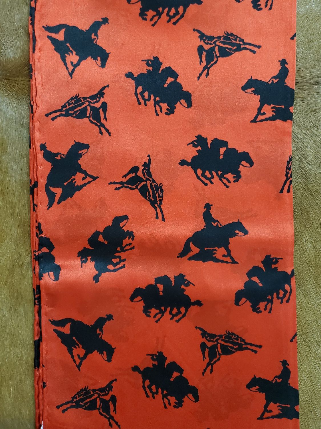 Wild Rag 33x33 Bronc Rider Red
