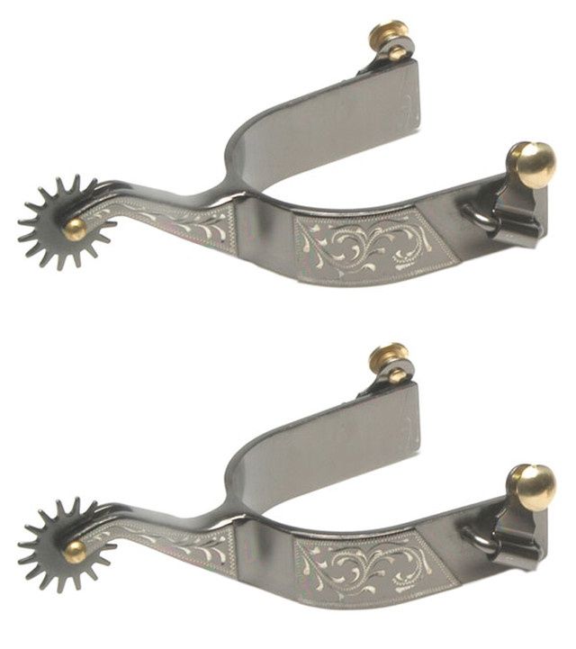 Midnight Blue Silver Rock Grinder Spurs