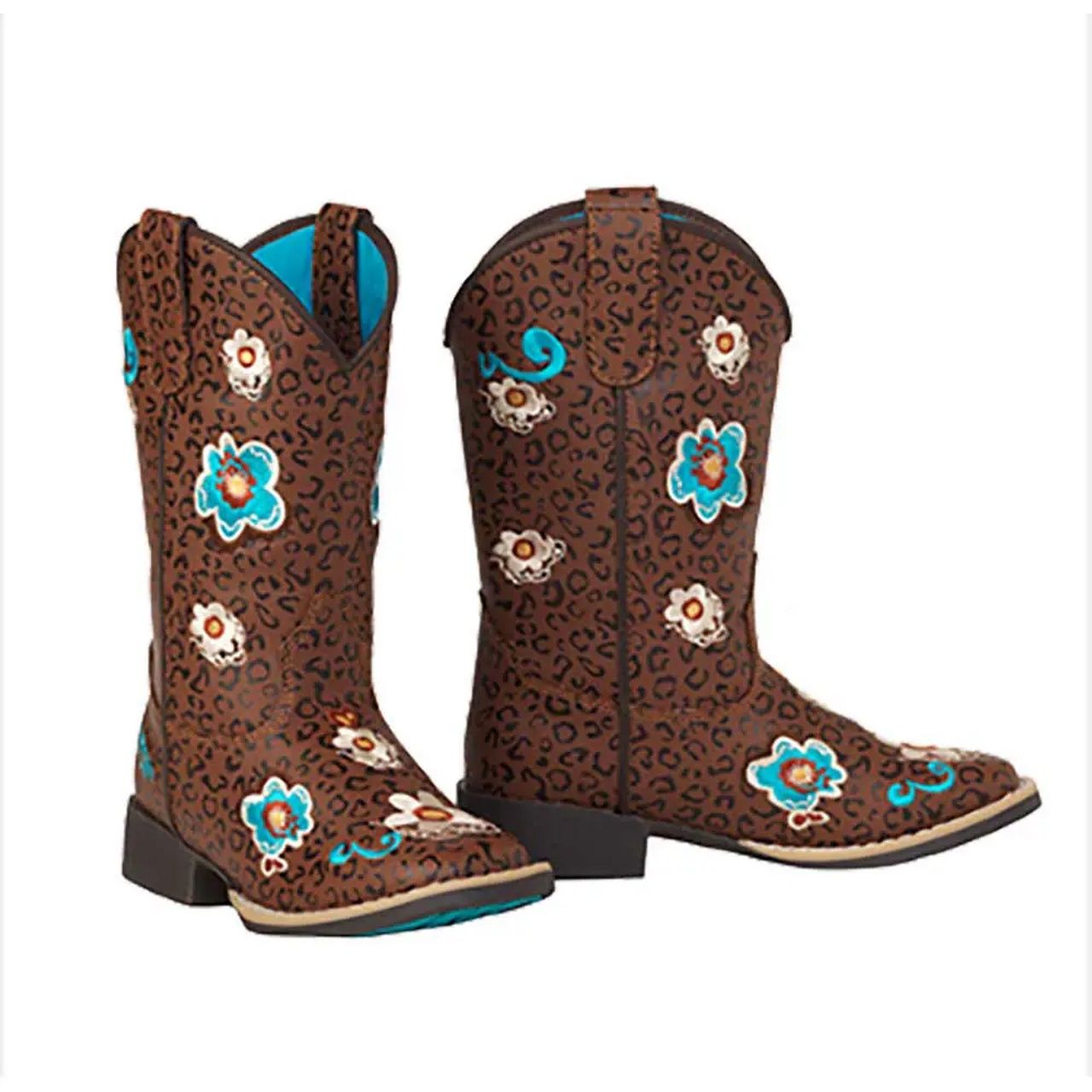 Twister Madelyn Leopard &amp; Flowers Zipper Boots