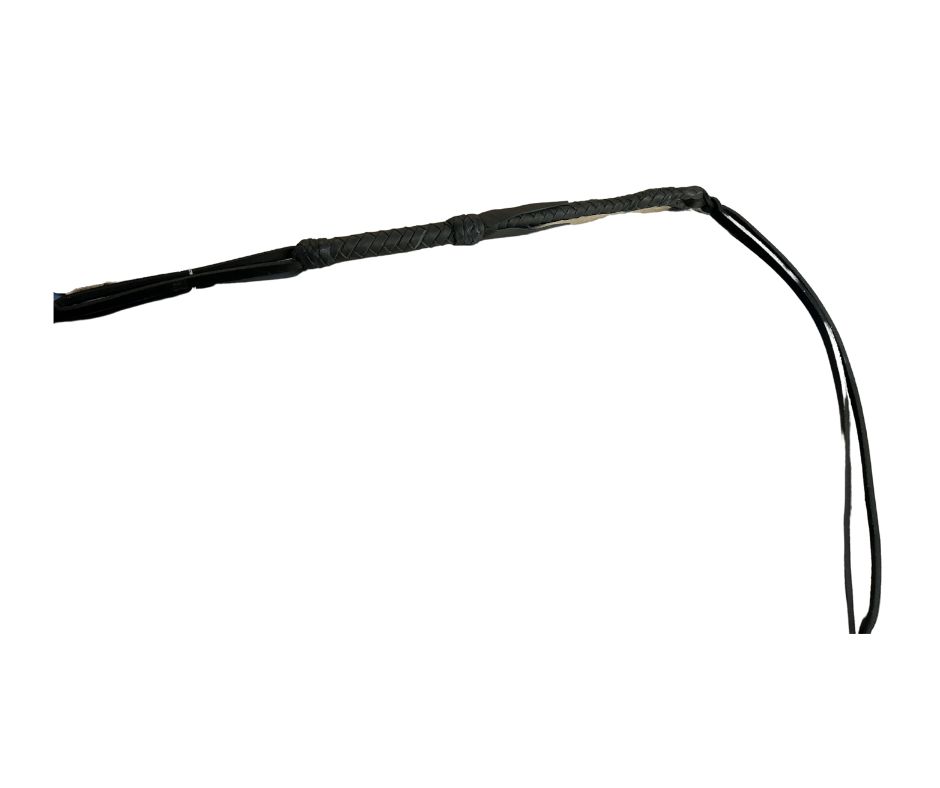 Braided Leather Quirt Whip