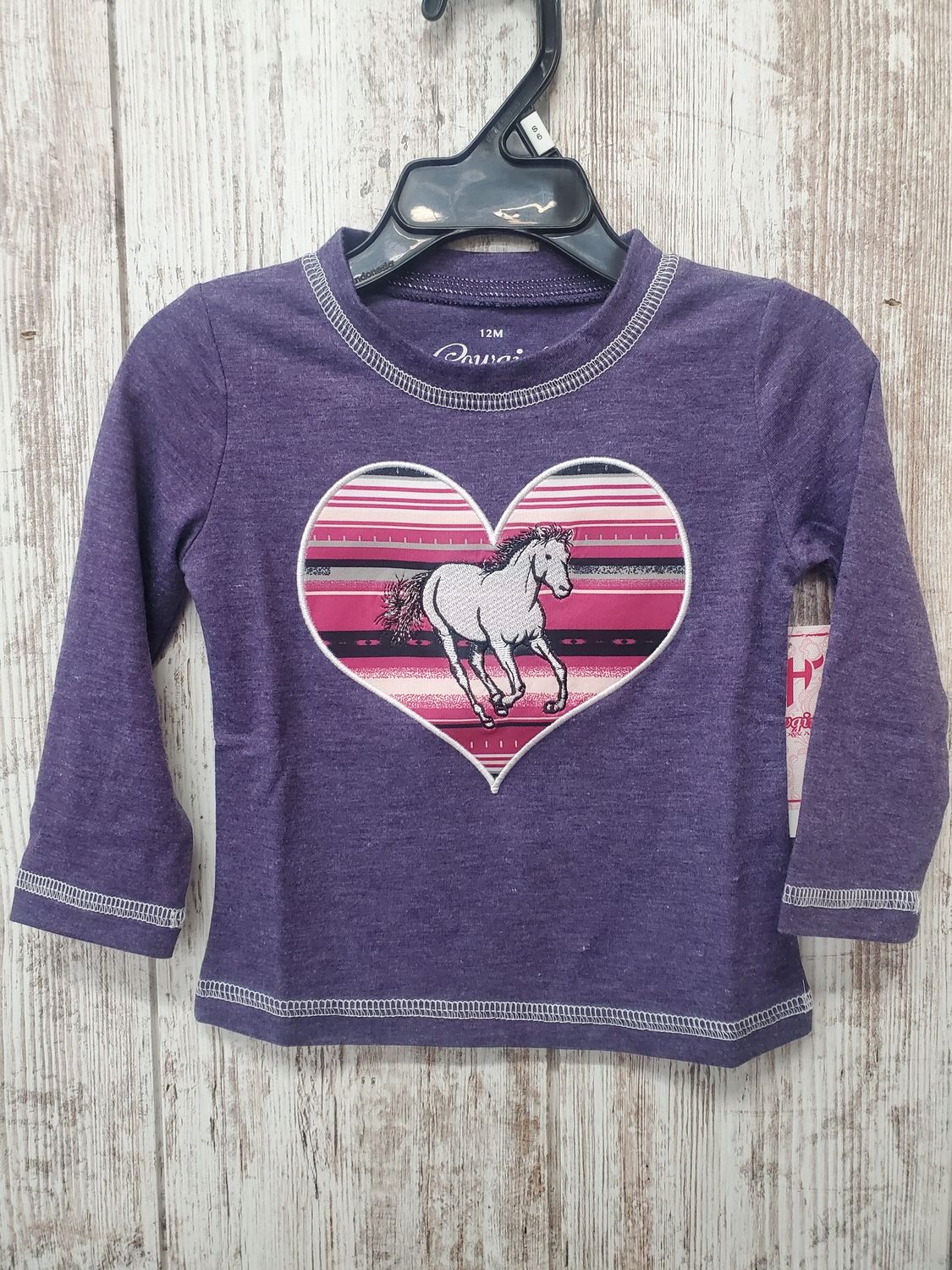 Serape Heart Horse Long Sleeve Tee